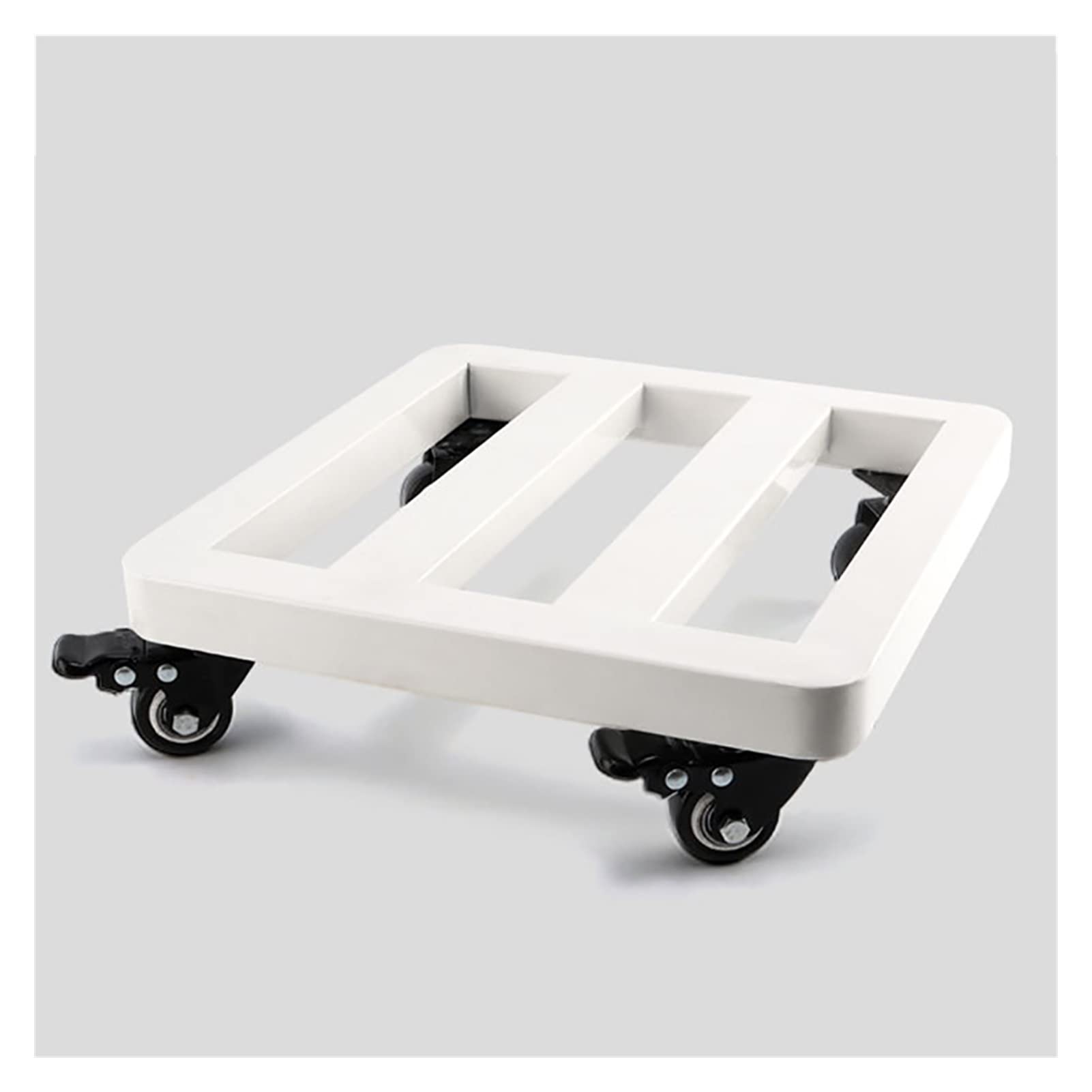 HTDRE Metal Plant Stand Caddy with Rolling WheelsIndoor/Outdoor Flower Pot Holder Steel Planter Trolley Mobile Plant Rack Dolly for Easy Movement and Display