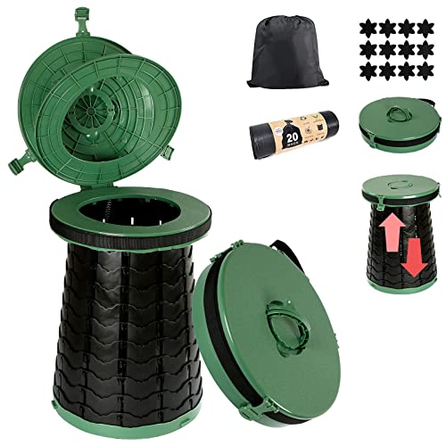 CAMRY Camping Toilette Faltbar - 3in1 Als WC, Hocker & Abfalleimer Für Outdoor
