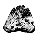 Battle Sports Chrome Skulls Doom Speed Football Gloves, Ultra Stick Grip, Precision Fit, Wide Receiver - Adult Large