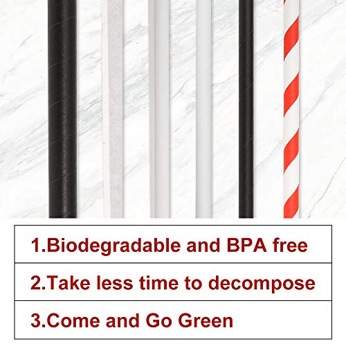 Go Green pitillos biodegradables de papel 7.75 pulg miniatura 7
