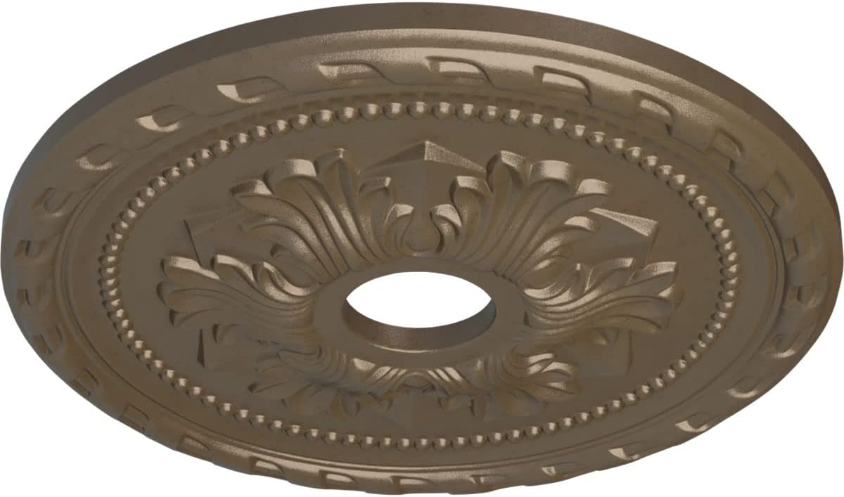 Ekena Millwork CM20PMWSS Palmetto Ceiling Medallion, Warm Silver