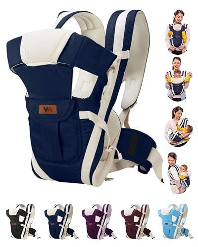 Image of 4-in-1 Adjustable Baby Carry Bag with Front & Back Carry Options | Ergonomic Infant to Toddler Carrier with Head and Back Support, Safety Buckles & Breathable Fabric (0-3 Years)