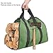 RUYANZER Firewood Bag Carrier, Durable Canvas Firewood Holder, Large Capacity Wood Log Carrier with Anti Slip Handle and Retractable Strap, Portable Firewood Carrying Bag for Camping, Trave