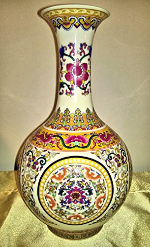 Chinese Traditional Enamel Coated Sparkling Floral Vase