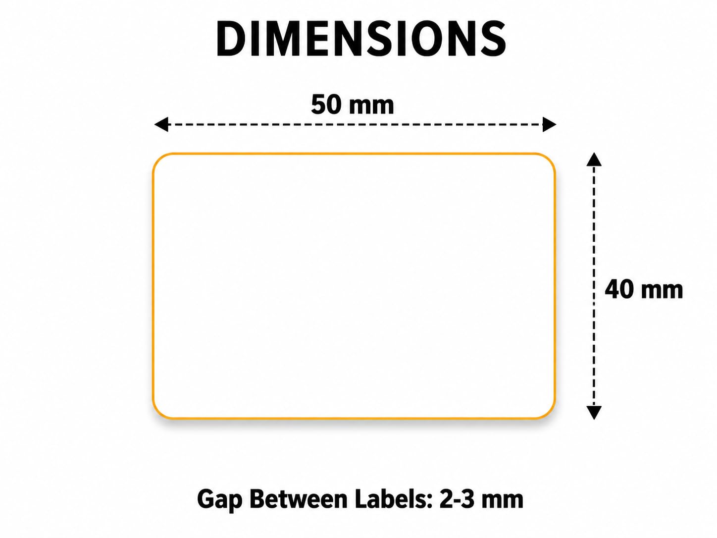 Etiquetas térmicas 50x40 mm en rollo – Etiquetas Adhesivas Código de Barras Sin Cinta – 3 rollos – Sin cinta – TSC Godex compatible – Labex Label