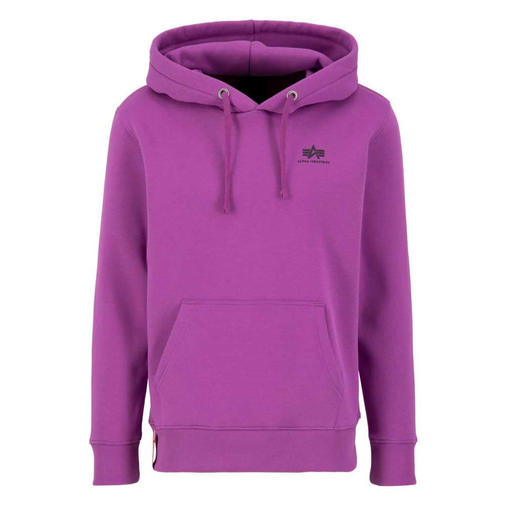 Alpha Industries Basic Hoody Small Logo Kapuzensweat für Herren Dark Magenta
