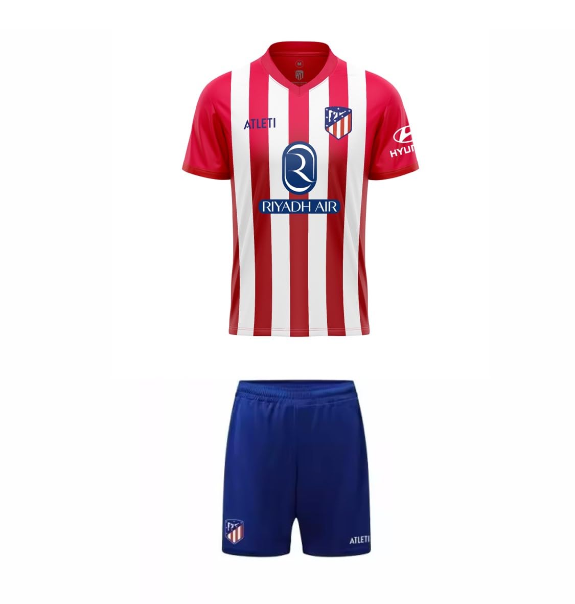 Atletico de Madrid ATM Official Home Minikit 23-24 Camiseta Unisex niños