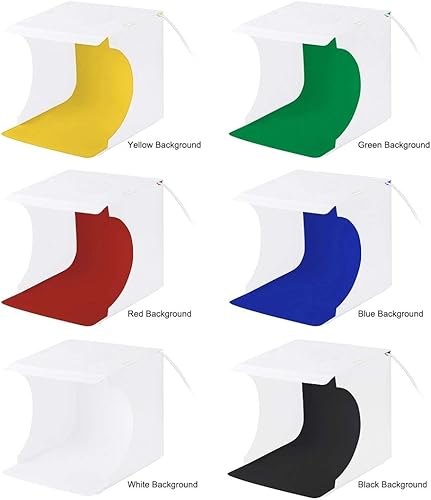 Miniatura 3 de PULUZ - Caja de luz de estudio fotográfico de 9.1 in, portátil, plegable, caja de estudio de fotografía, brillo ajustable, kit de caja de tienda de