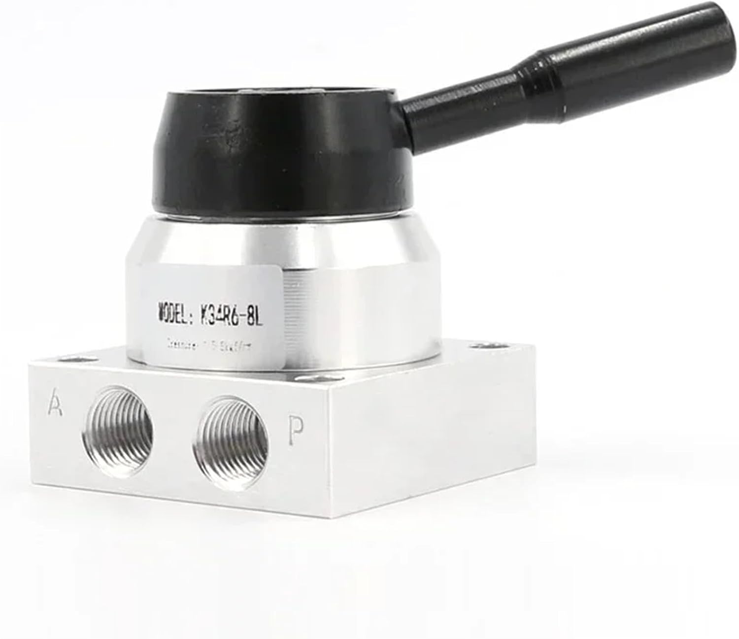 Pneumatic Manual Rotary Valve K34R6-8D/K34R6-8L, Cylinder Toggle Control 3-position 4-way, 1pc(K34R6-08D,4mm joint)