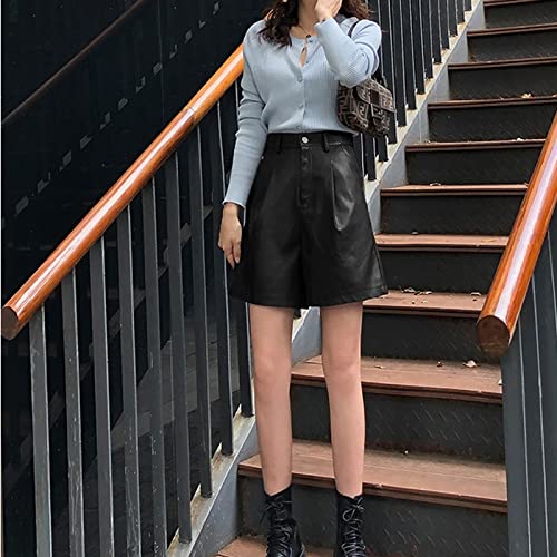 Short large simili cuir pour look d'hiver casual chic - 2
