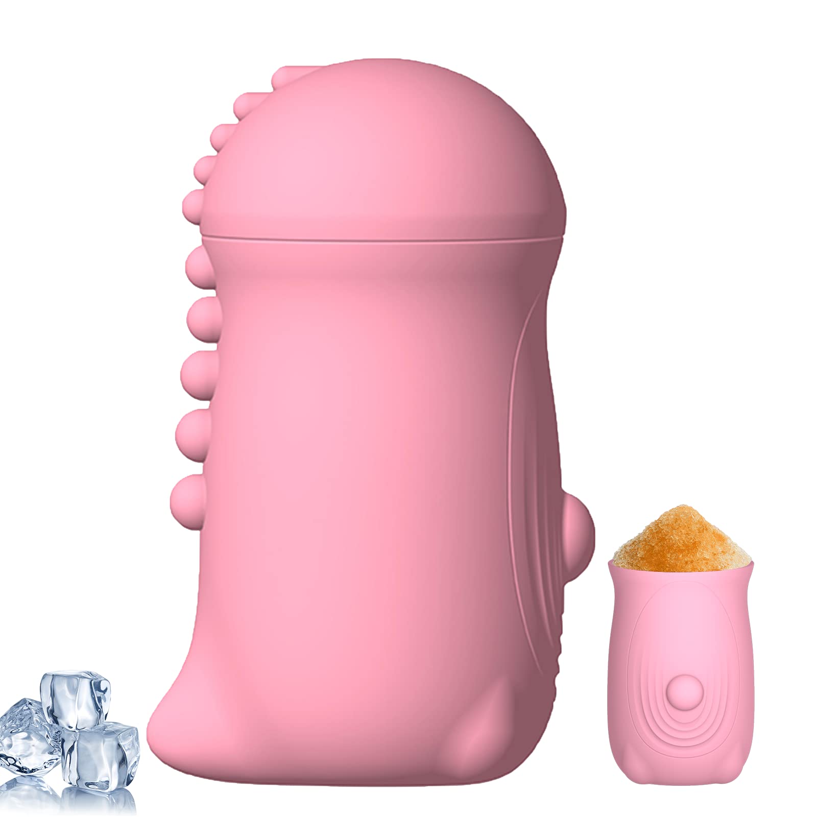 ROVANCHYSlushie Maker Cup-Kids Dinosaur Toy Squeezable Slushie Cups Plus Pinchable Silicone Smoothies Cup TIK TOK Quick Frozen Magic Cup Easy Clean