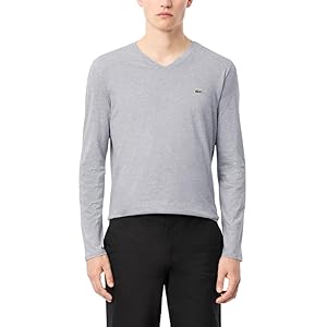 Lacoste Men's Long Sleeve V-neck T-shirt