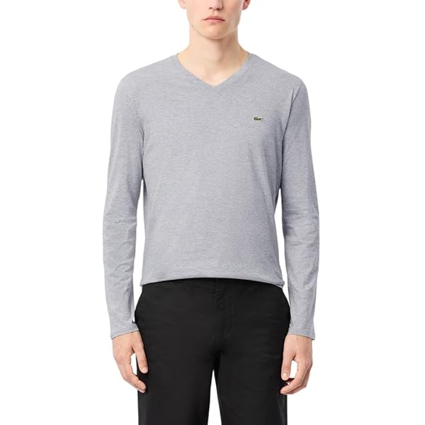 Lacoste Men's Long Sleeve V-neck T-shirt