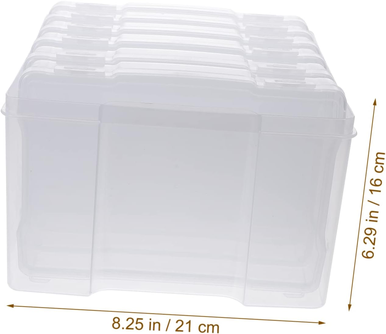 Stationary Organizer Photo Storage Box Greeting Card Holder Plastic Removable Dividers