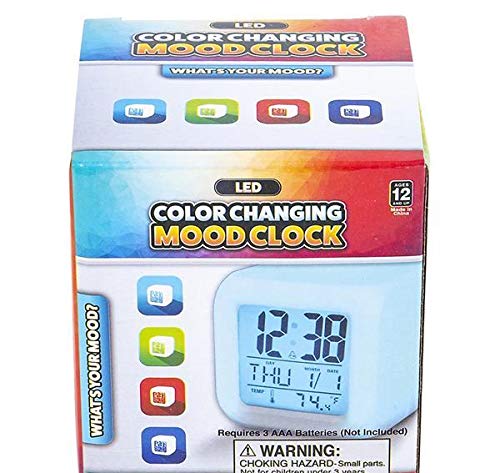 DollarItemDirect 3 inches Color Changing LED Mood Clock, Case of 48