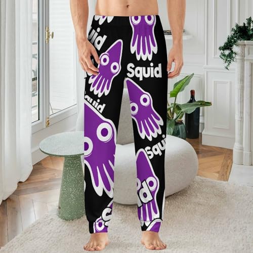 Purple Squid Men's Pajama Bottoms Sleep Lounge Soft Comfy Pants Sleepwear2