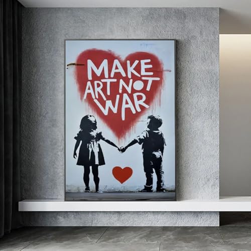 Affiche Street Art Graffiti TONGYINLI Toile Enfant Décoration Intérieur 70x100cm
