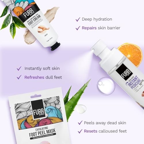 Image of FURR Foot Pedicure Kit For Women | Rejuvenation Kit | A Combo of Foot Cream, Peel Mask, and Instant Pedicure Spray