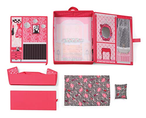 Badger Basket Home & Go Dollhouse Playset Travel & Storage Case With Pop-Up Bed For 12 Inch Fashion Dolls #TOP4