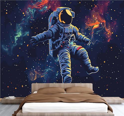 Papier peint astronaute grand format pour métamorphoser un salon avec un décor univers 3D - 3