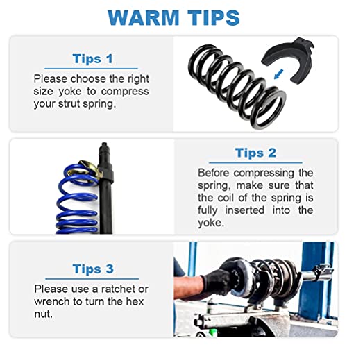Eccpp Universal Macpherson Strut Spring Compressor Kit Interchangeable Fork Tool Set #TOP6