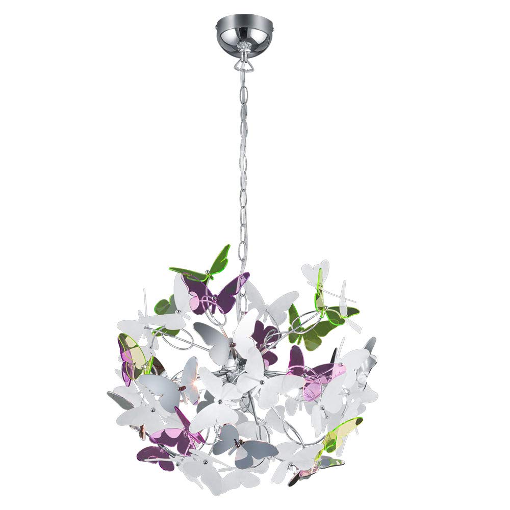 Rl Live Your Light Chrome Reality Leuchten Butterfly R30214017 Pendant Light A++ To E Acrylic 28 Watt G9 50 X 50 X 150 Cm