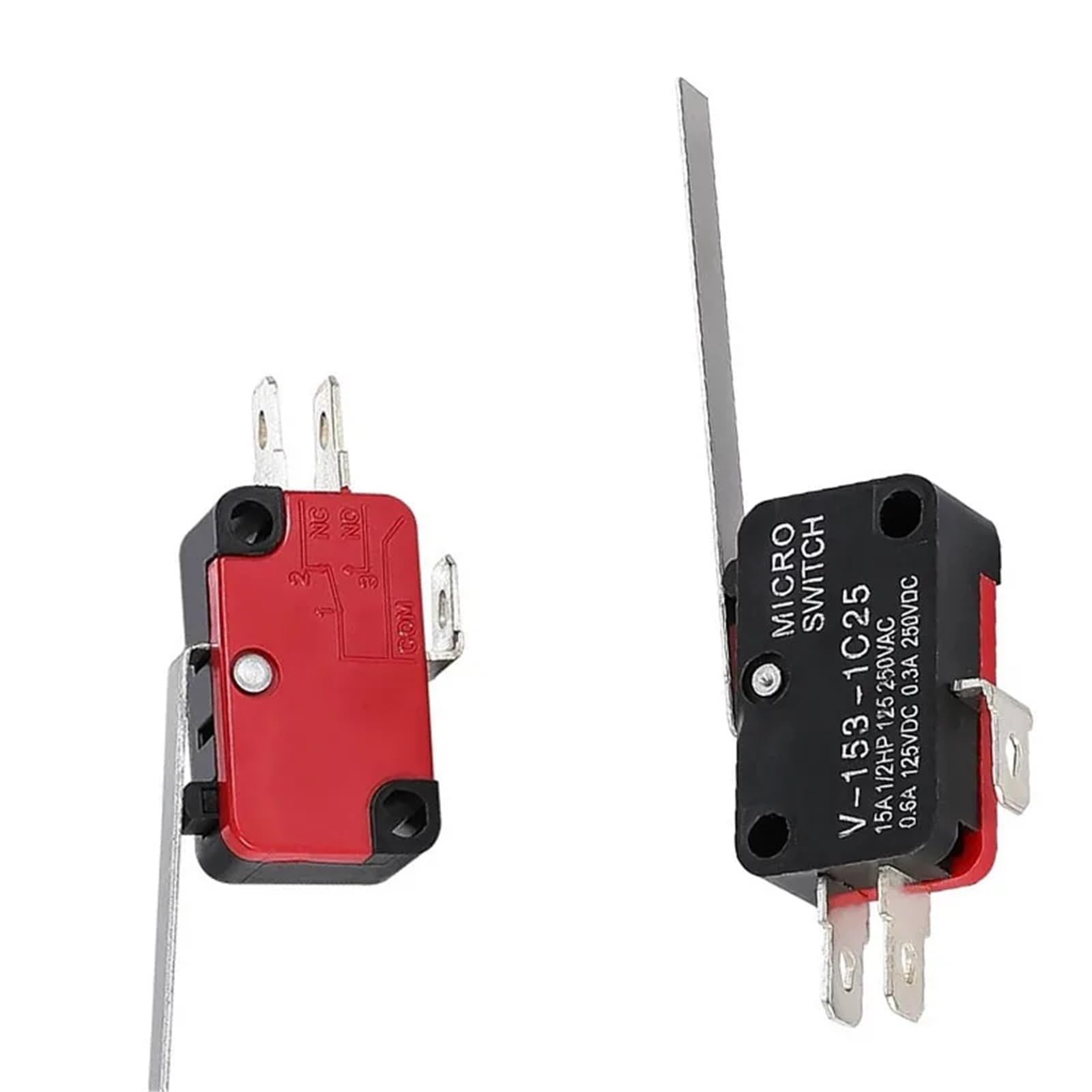 Interruttori SPDT a leva con cerniera lunga diritta da 10 pezzi V-153-1C25