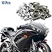 uxcell 10pcs M6 U-Type Rivets Motorcycle Fasteners Clips Silver Tone Bolts Screws Aluminum Alloy Universal Replacement