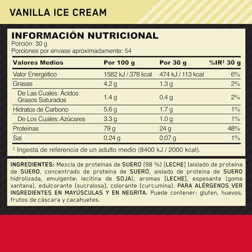 Optimum-Nutrition-Gold-Standard-100-Whey-Proteina-en-Polvo-para-Recuperacion-y-Desarrollo-Muscular-con-Glutamina-Natural-y-Aminoacidos-BCAA-Sabor-Helado-de-Vainilla-54-Dosis-162-kg