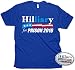 Vipergraphics Hillary for Prison T-Shirt & Sticker Men's Clinton Liar TShirt X-Large (Royal)