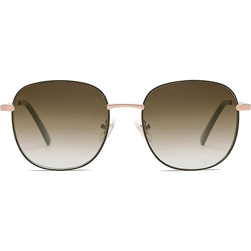 SOJOS Classic Trendy Square Sunglasses for Women Men Cute Big Frame Gold Shades SJ1137