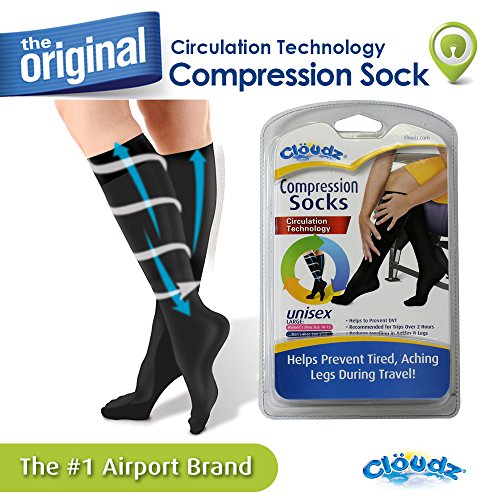 Cloudz - Compression Flight Socks - Large (Unisex) - (Men's Shoe Size 9-12, Women's Shoe Size 10-13)2