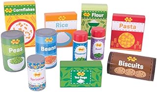 Bigjigs Toys Cupboard Groceries Toy Food | Wooden Toys | Wooden Play Food | Wooden Food Toys | Pretend Food | Toy Kitchen Accessories | Play Food Sets For Children
