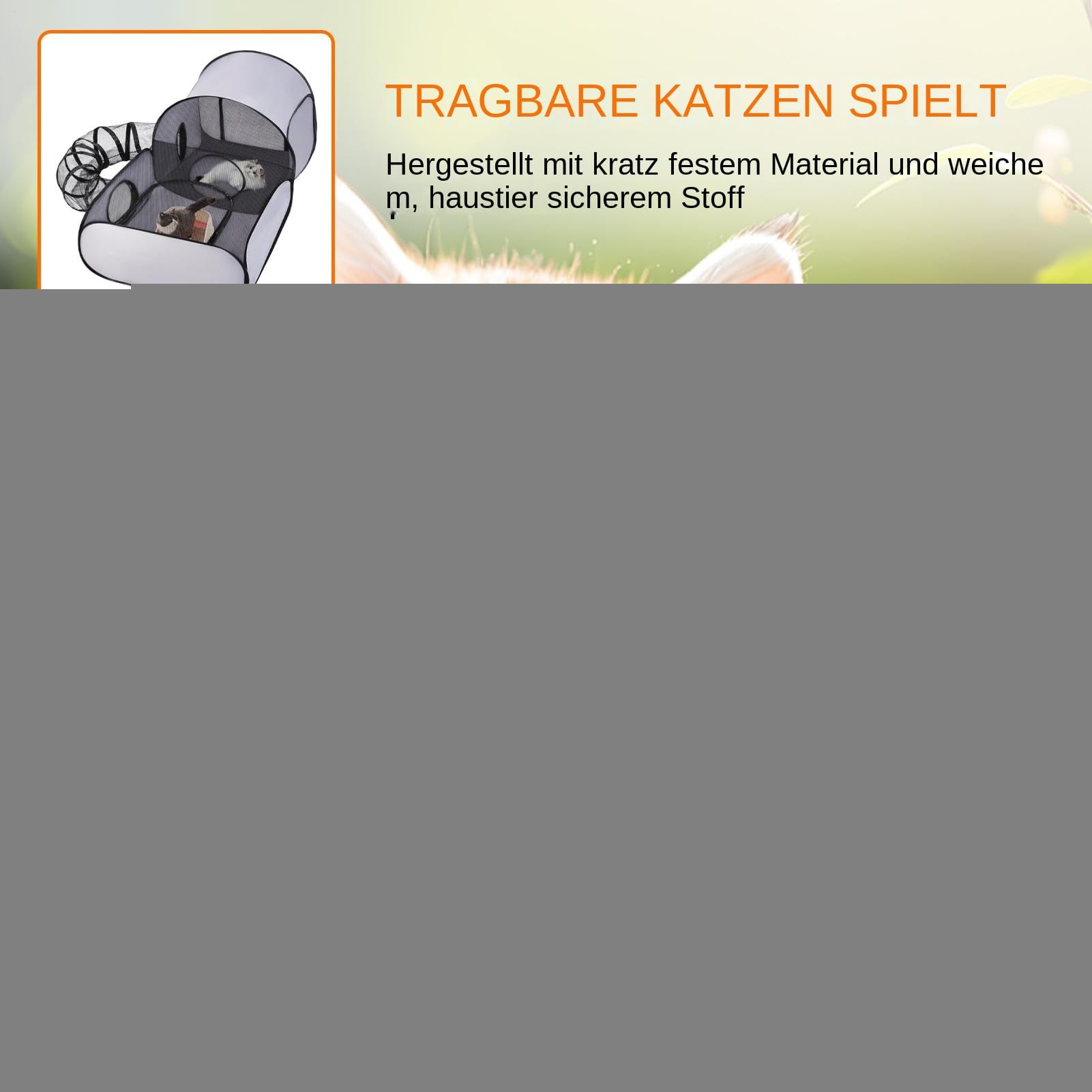 Faltbarer Katzenlaufstall Mit Tunnel, Katzengehege Outdoor, Katzengehege, Laufställe Mit Atmungsaktivem Mesh, Tragbares Haustierzelt Für Kleintiere Im Innen- Und Außenbereich