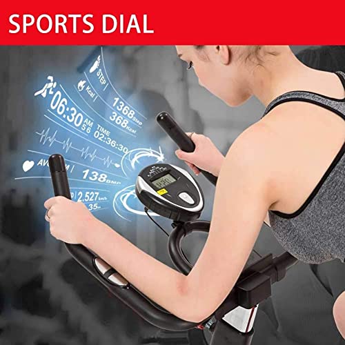 Image of Exercise Bike Stationary Indoor Cycling Bike Cycle Bike for Home Cardio Gym Belt Drive Workout Bike with 15kg Flywheel LCD Monitor Carbon Steel Stand