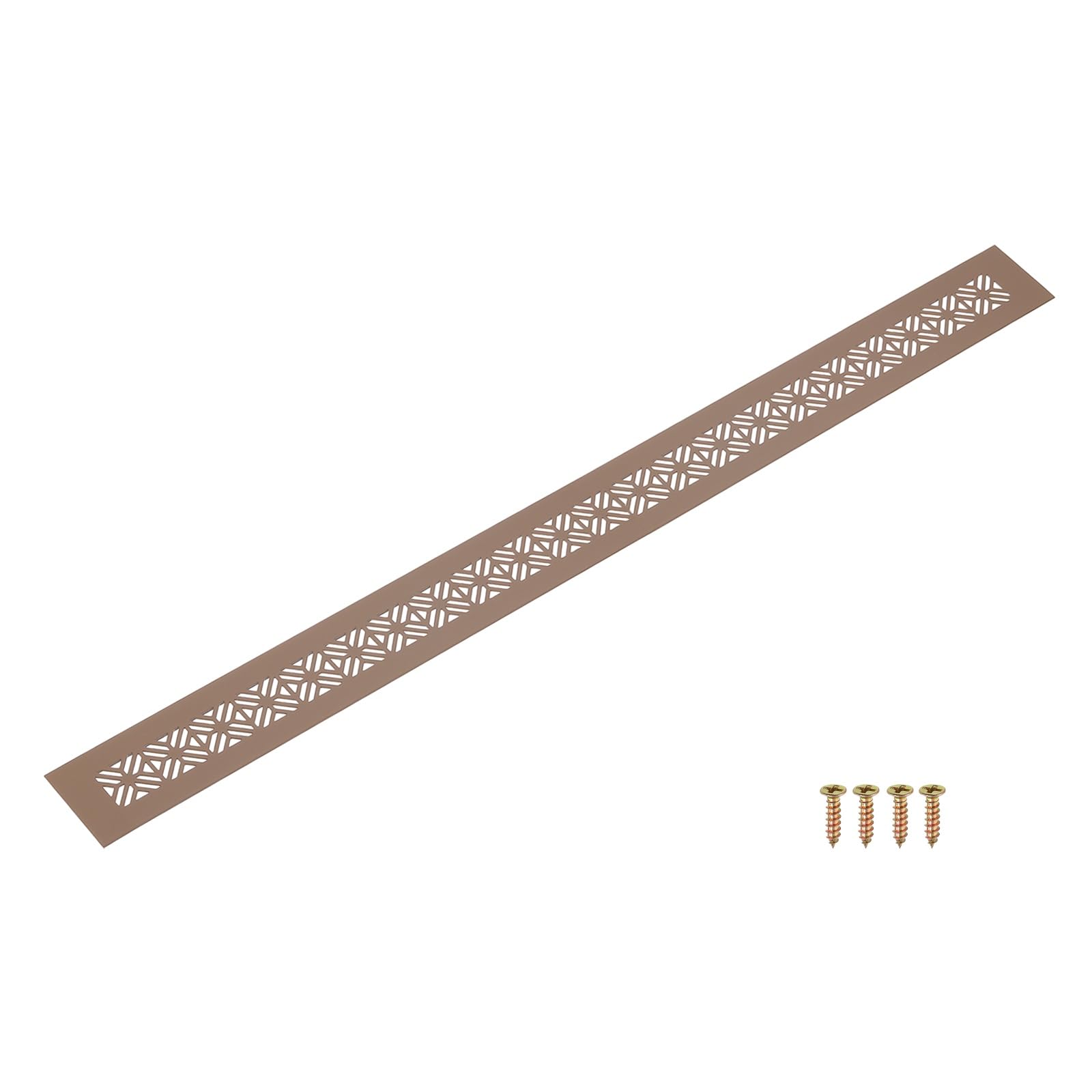 Grille d'aération anti-odeur pour meuble et porte en aluminium marron