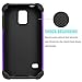 Tekcoo Galaxy S5 Case, [Tmajor] Sturdy [Purple/Black] Shock Absorbing Hybrid Rubber Plastic Impact Defender Rugged Slim Hard Case Cover Bumper for Samsung Galaxy S5 S V I9600 GS5 All Carriers