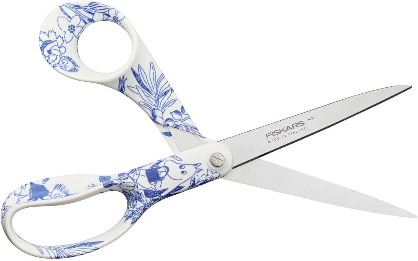 Fiskars X Moomin 1075572 All Purpose Scissors with Moomin Design, Right-Handed Length: 21 cm, Stainless Steel Blades Haru