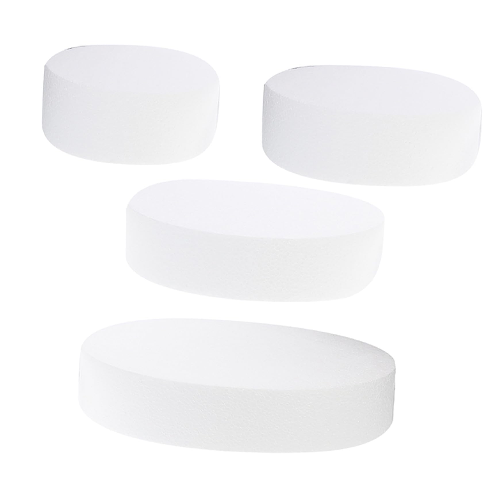Modèles de gâteaux factices en mousse blanche POPETPOP ronds de 10 à 25 cm pour s'entraîner lot de 4