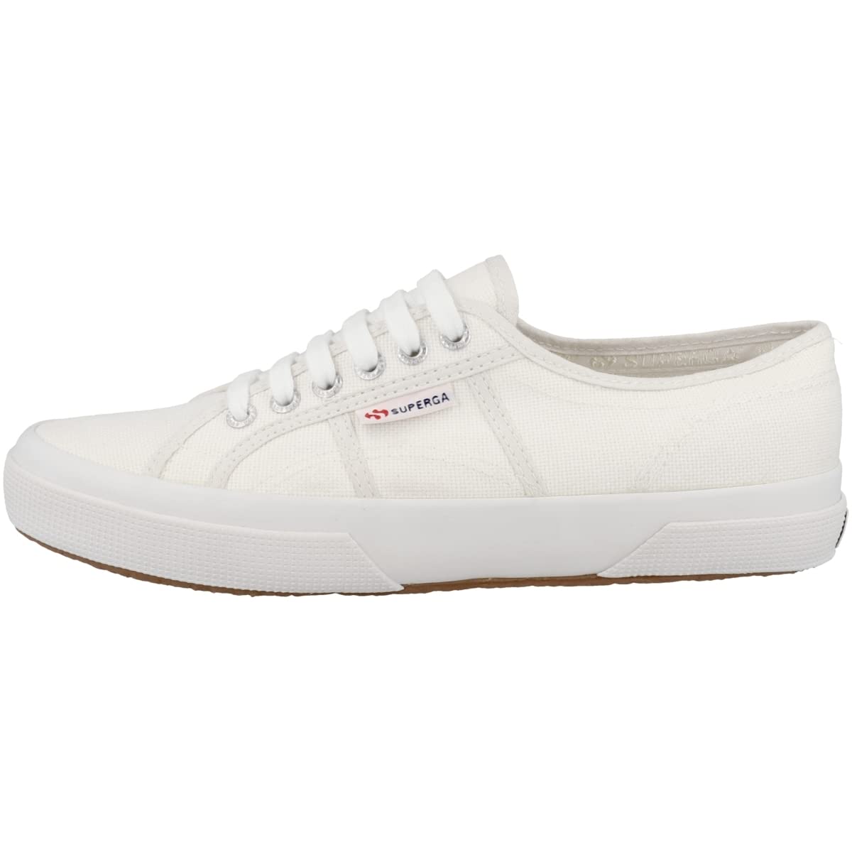 Superga  White  Low Profile Canvas Trainers in Size 10, Sports Direct