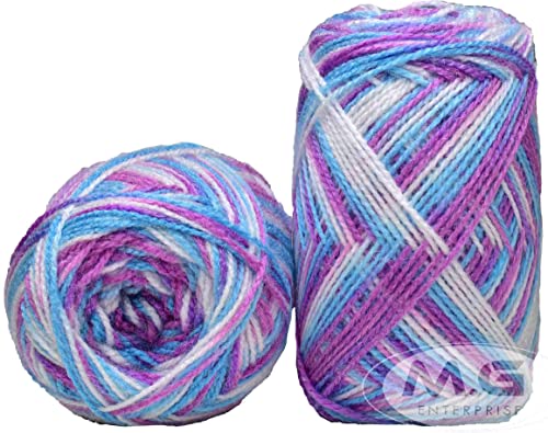 Image of M.G ENTERPRISE Ganga G-Ball Flourish (200 gm) Wool Ball Hand Knitting Wool /Art Craft Soft Fingering Crochet Hook Yarn, Needle Knitting Yarn Thread Dyed WC