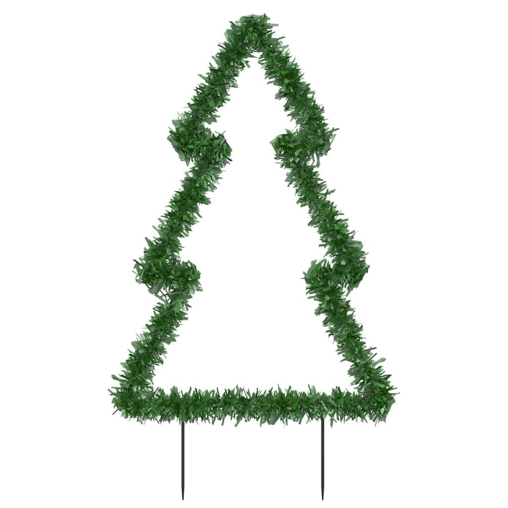 Weihnachtsbaum mit 80 LEDs, 60 cm Höhe, grünen Tannennadeln, IP44 wasserdicht, USB betrieben, mit Erdspießen für Innen und Außen, energiesparende Weihnachtsbeleuchtung für Haus, Garten