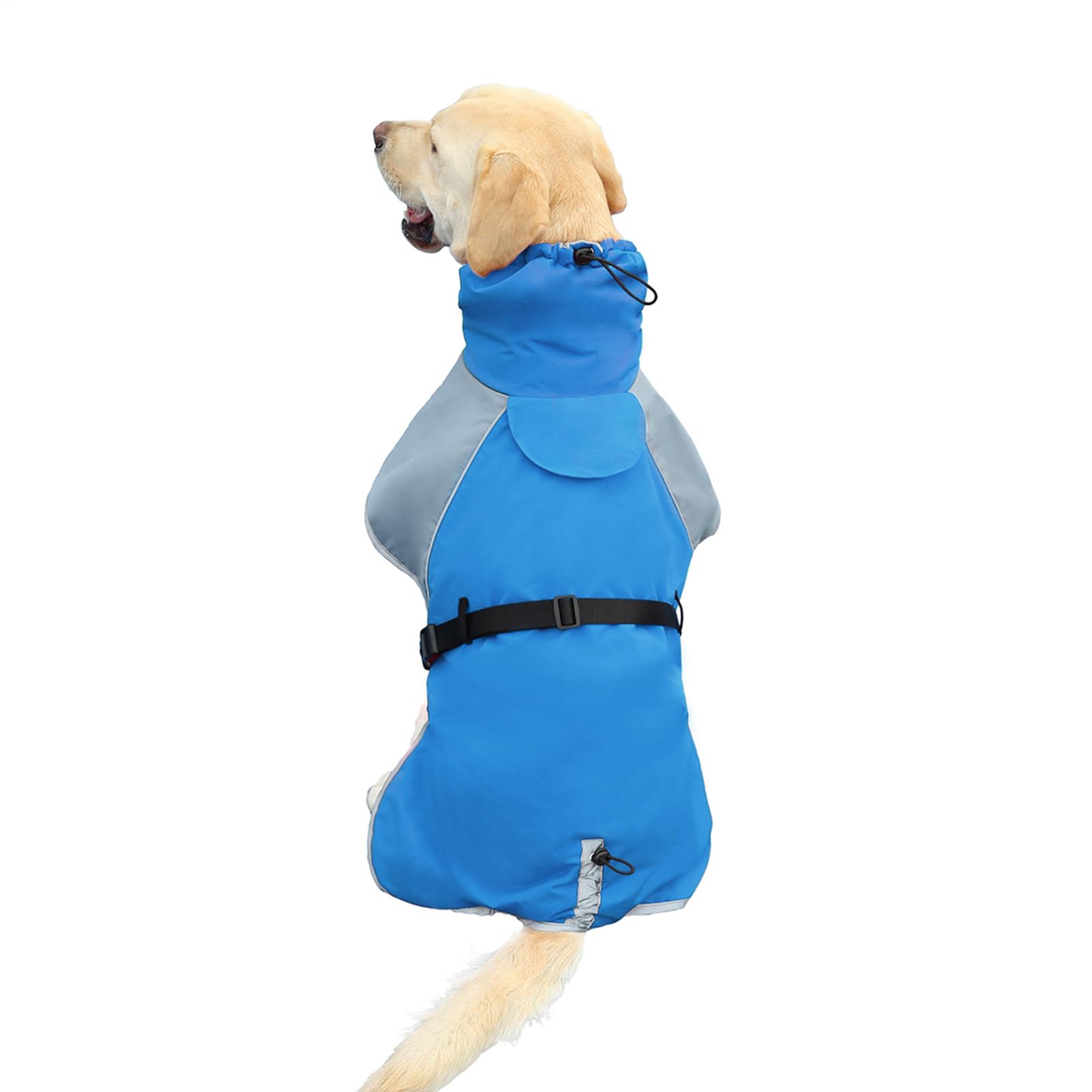 Manteau de Pluie Imperméable Chien Coupe-Vent Et Chaud Bande Réfléchissante