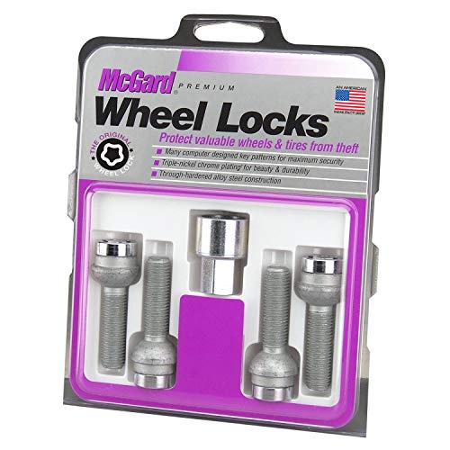 McGard 28017 Chrome Bolt Style Radius Seat Locks (M14 x 1.5 Thread Size) - Set of 4 by McGard - Used condition - US$17.04