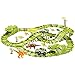 Pista Macchinine Dinosauro Giocattolo Auto, Auto Giocattolo Pista Flessibile con Blocchi Traccia Piste da Circuito Macchinine Elettriche Pista Dinosauro Dinosauro World Giocattoli 153 pcs