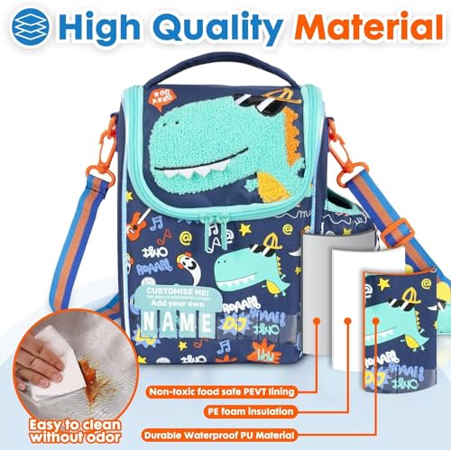 Image of Lunch Bag for Kids, Lunch Bag for Office Men, Women and Kids, Canvas Tiffin Bags for School, Picnic, Work, Carry Bag for Lunch Box and Water Bottle (Vertical Basketball)