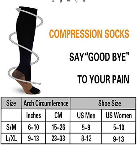 8 Pairs Compression Socks Men Women 20-30 mmHg Compression Stockings for Sports