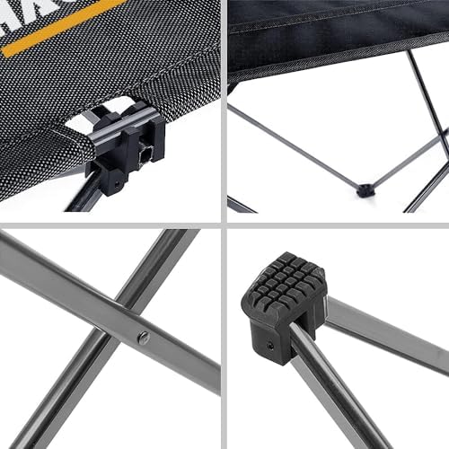 HAEGS Ultralight Katlanır Kamp Sehpası, Piknik, BBQ, Doğa Aktiviteleri, Hiking, Plaj için Taşınabilir Kompakt Roll Up Outdoor Kamp Masası - Kamp Piknik Sehpası Küçük - Siyah - Görsel 3