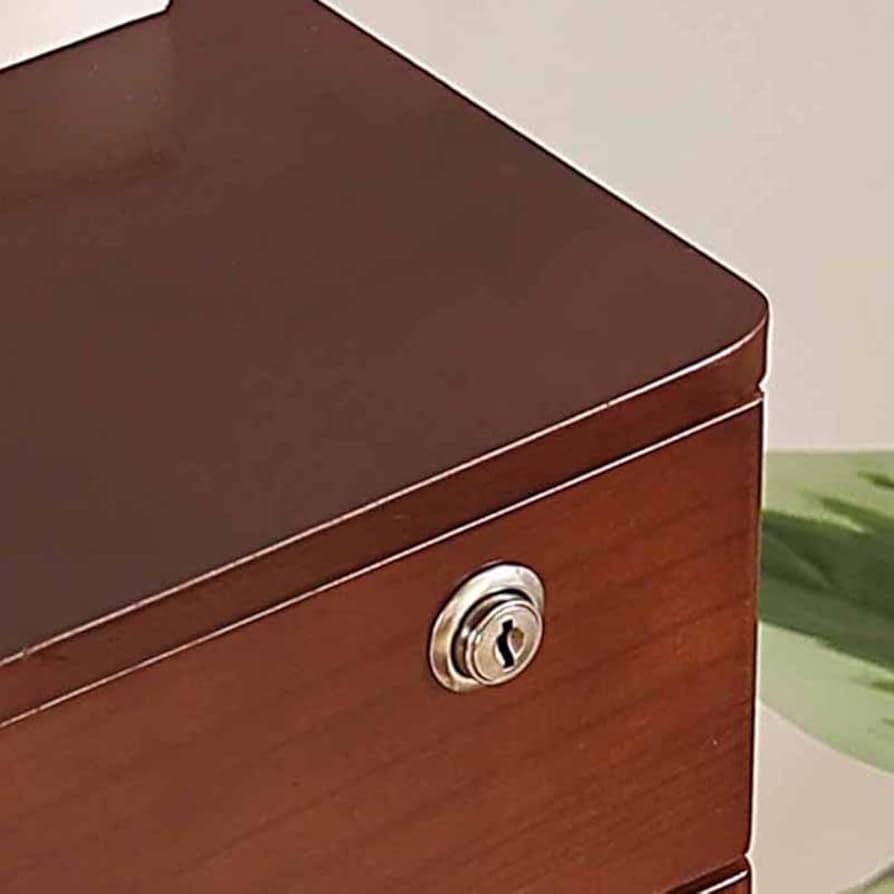 Amazon.co.jp: MJKQ9 鍵付き チェスト 30*40*35cm 木製 引き出し