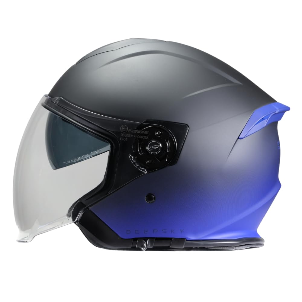 ORIGINE Casco Jet de Moto Abierto 3/4 con Doble Visera Apto para Scooters Homologado ECE2206